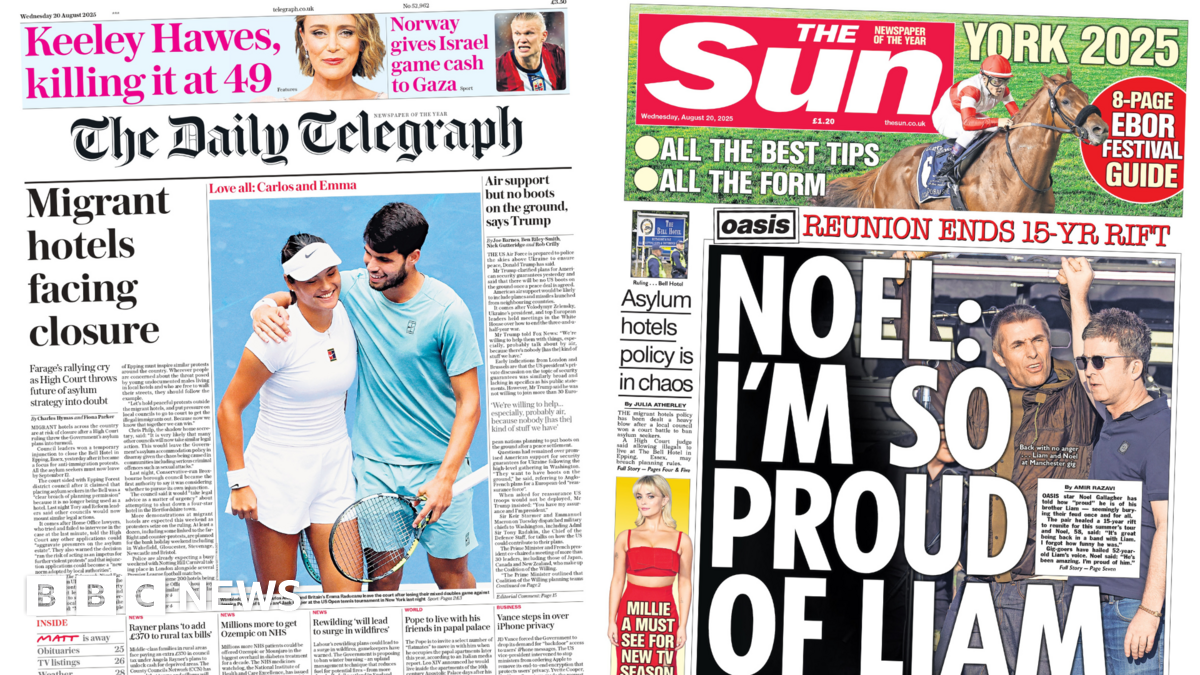 Newsflash: Migrant Hotels Face Closure; Noel Gallagher Celebrates Liam