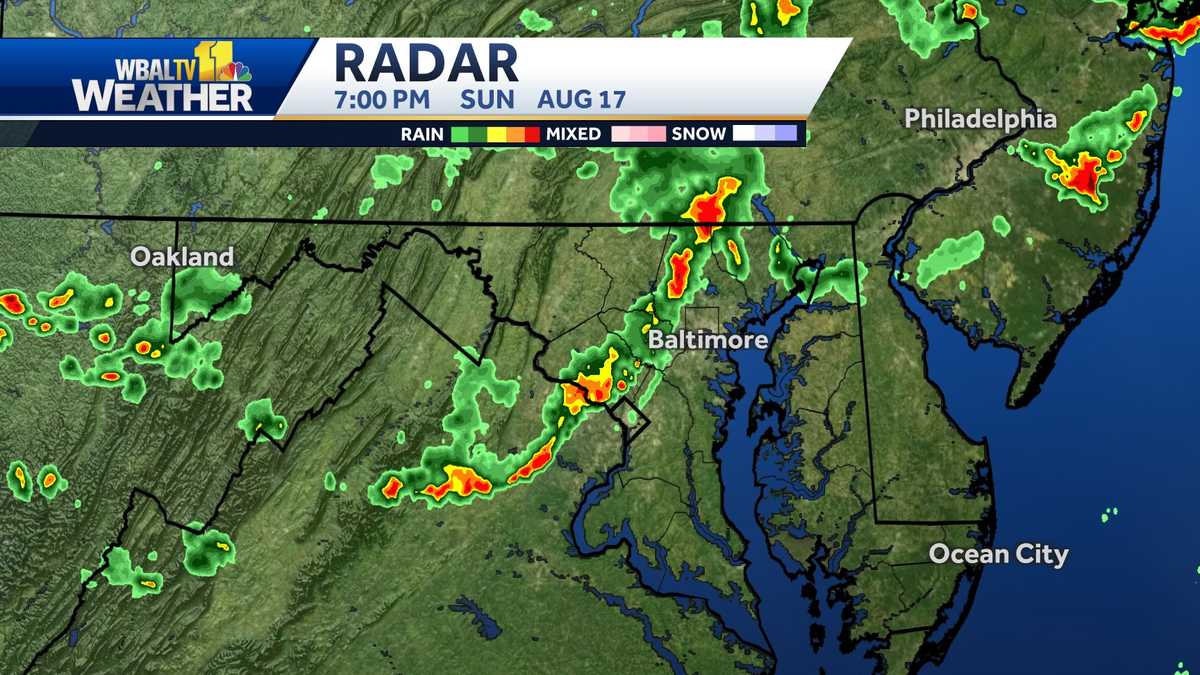 Second Line Of Storms Expected To Hit Maryland This Evening Second Line Of Storms Expected To Hit Maryland This Evening